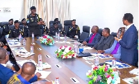 IGP, Dr Akuffo Dampare interacting with the Christian Council