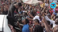 Shatta Wale surrounded by his fans