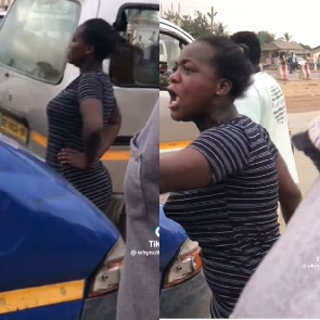 Angry wife of trotro driver