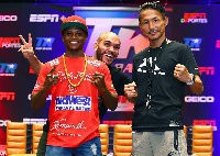 Isaac Dogboe (left) and Hidenori Otake after their official press conference