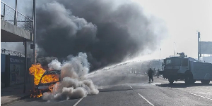 Police fired rubber bullets to disperse crowds as businesses remained shut