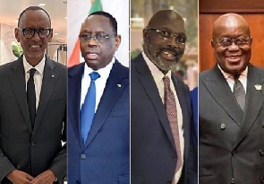 L   R: Presidents Kagame, Macky All, George Weak And Akufo Addo.jfif