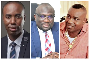 A photo collage of Adu Boahene (L), Abdul Hannan Wahab and Wontumi (R)