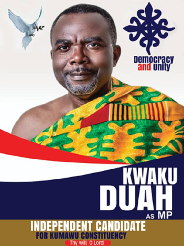 Mr Duah, in 2020 was an independent candidate in the Parliamentary elections