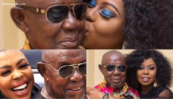 Afia Schwarzenegger with her father