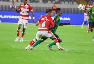 The result of the match confirmed a 6-1 aggregate loss for the Ghanaian side The result of the match confirmed a 6-1 aggregate loss for the Ghanaian side