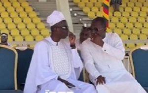 Johnson Asiedu Nketiah (L) seated with Alexander Afenyo-Markin (R)