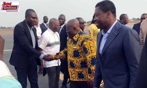 Akufo-Addo arrived in Lome