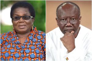 Veteran journalist Elizabeth Akua Ohene and former Minister of Finance Ken Ofori-Atta