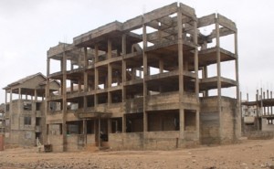 Asokore-Mampong Uncompleted structures of Government Affordable Housing Project