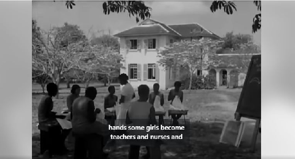 A snippet from the video shows how the Achimota School looked like 100 years ago