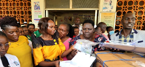 Busia Woman MP hands over medical equipment from the midwives’ kit to Dr Bena Nanyama Busia Woman MP hands over medical equipment from the midwives’ kit to Dr Bena Nanyama