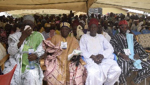 Some chiefs at the Zekula festival in Kulungungu in the Pusiga district of the Upper East region