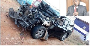 Kwame Agbesi's vehicle rammed an articulated truck on Friday night