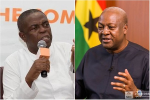 Kwesi Pratt (L) called out Mahama (R) over his silence on agitation to make him ‘King of Ghana’