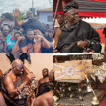Nana Hwedie II, Otumfuo Osei Tutu II and the new Mampong chief in pictures