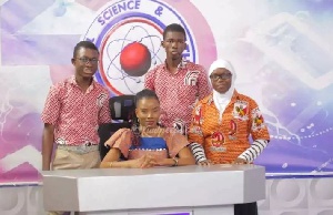 Tamale SHS contestants for the 2018 NSMQ with the quiz mistress