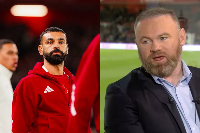 A photo of Mohammed Salah and Wayne Rooney