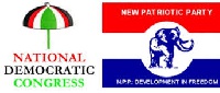 National Democratic Congress and New Patriotic Party emblem