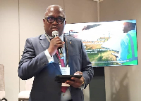 Seidu Issifu speaking at the OPSWF in New York