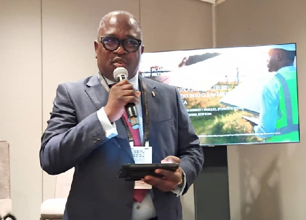 Seidu Issifu speaking at the OPSWF in New York