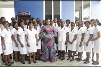 Rebecca Akufo-Addo, First Lady of Ghana (middle)