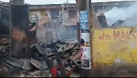 Fire destroys over 40 shops at Kwadaso market