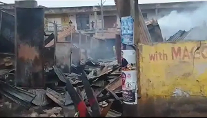 Fire destroys over 40 shops at Kwadaso market