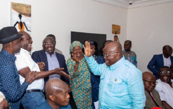 Smiles, handshakes as Akufo-Addo meets Kennedy Agyapong at NPP HQ