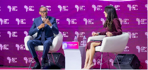 Rwandan President Paul Kagame speaks at the Africa CEO Forum in Kigali on May 14, 2026 Rwandan President Paul Kagame speaks at the Africa CEO Forum in Kigali on May 14, 2026