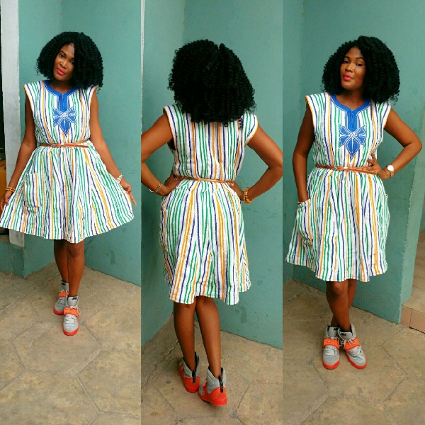 A customer rocking the Abi Clothline dress