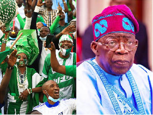 The Super Eagles fans and President Bola Tinubu