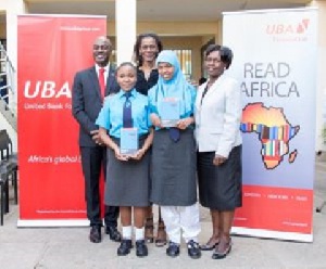 From (l-r), UBA Kenya Managing Director/CEO Isaac Mwige, Madam Bola Atta, CEO of the UBA Foundation,