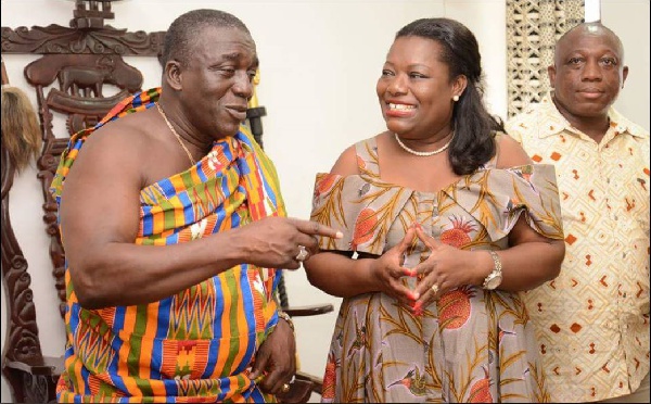 Paramount Chief of the Essikado Traditional Area, Nana Kobina Nketsia IV and Nana Oye Lithur.