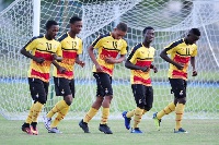 Ghana players during the 2017 Under 17 Africa Cup of Nations Finals Ghana training session