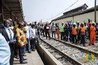 President Akufo-Addo visited the Accra-Nsawam railway line