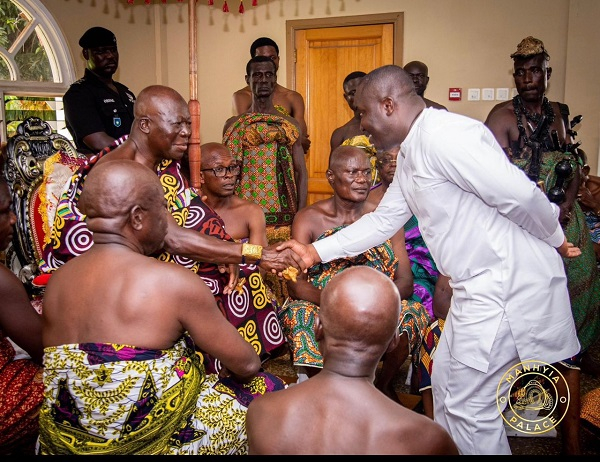 Nana Adjei Kyerema paid a courtesy call on Otumfuo Osei Tutu II on June 5