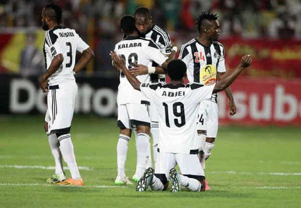Nii Adjei celebrates goal