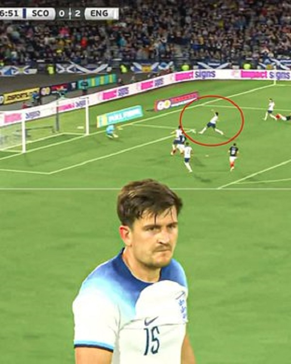 Maguire scored an own goal against Scotland