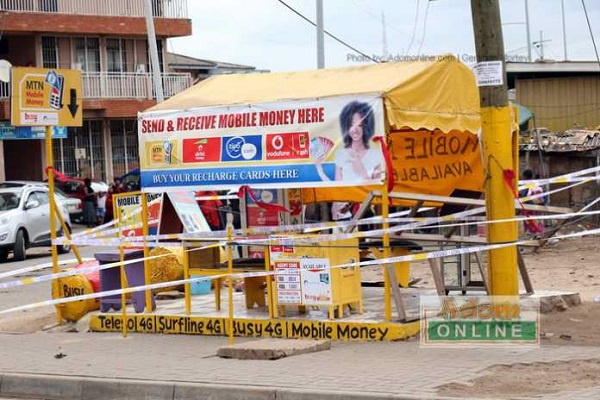 A file photo of a mobile money shop