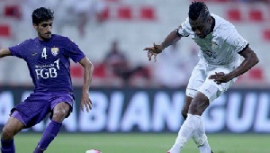 Asamoah Gyan in action for Al Ahli
