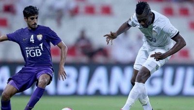 Asamoah Gyan in action for Al Ahli