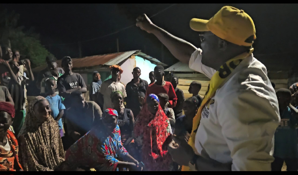 KOD interacting with some residents of Oti Region