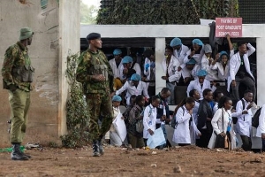 Police chief Japhet Koome said striking health workers were a nuisance to patients and the public