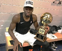 Brimah with Western Conference Trophy
