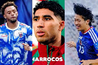 L-R Ryan Mendes, Achraf Hakimi  and Junya Ito