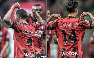 Some players of AC Milan showing their mothers' names last season