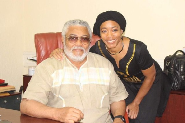 Zanetor Agyeman-Rawlings with her late father JJ Rawlings