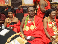 Dr. Anthony Adade clad in mourning cloth honouring the life and legacy of his late mother