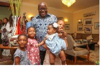 President Nana Addo Dankwa Akufo-Addo with grandchildren